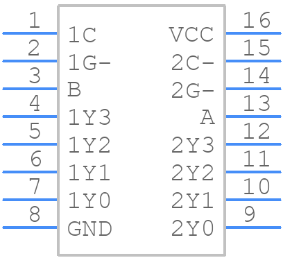 SN74ALS156N - Texas Instruments - PCB symbol