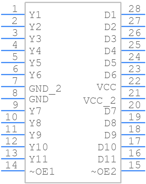 SN74ABT5401DW - Texas Instruments - PCB symbol