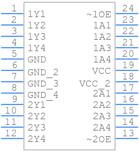 74ACT11244DW - Texas Instruments - PCB symbol