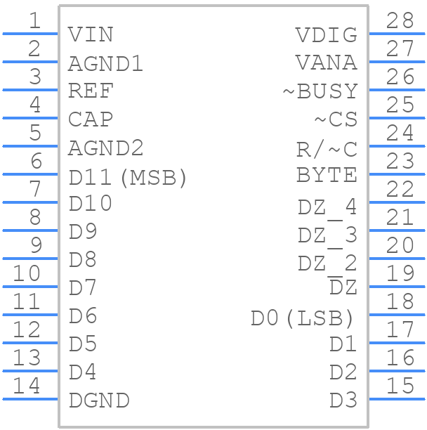 ADS7804UB - Texas Instruments - PCB symbol