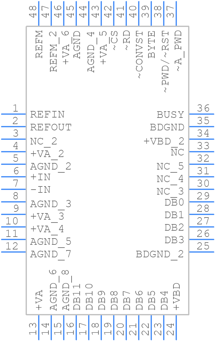 ADS7881IPFBT - Texas Instruments - PCB symbol