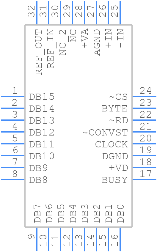 ADS8322Y/250 - Texas Instruments - PCB symbol