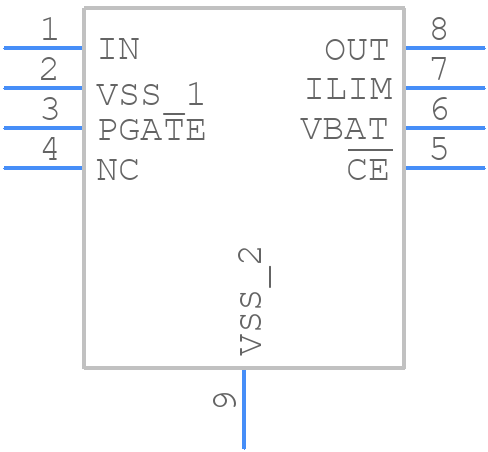 BQ24308DSGR - Texas Instruments - PCB symbol