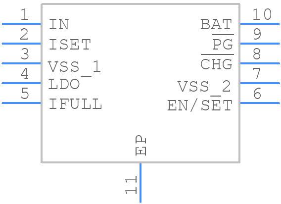 BQ25040DQCR - Texas Instruments - PCB symbol