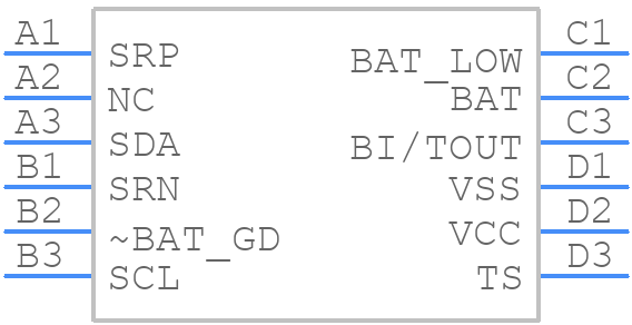 BQ27500YZGR-V130 - Texas Instruments - PCB symbol
