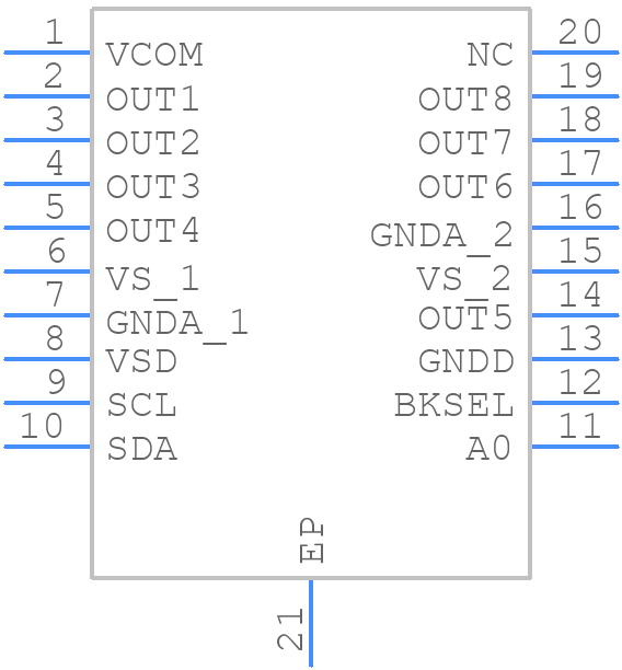 BUF08821BIPWPR - Texas Instruments - PCB symbol