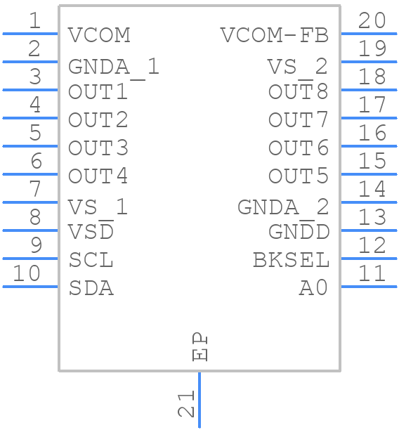 BUF08832AIPWPR - Texas Instruments - PCB symbol