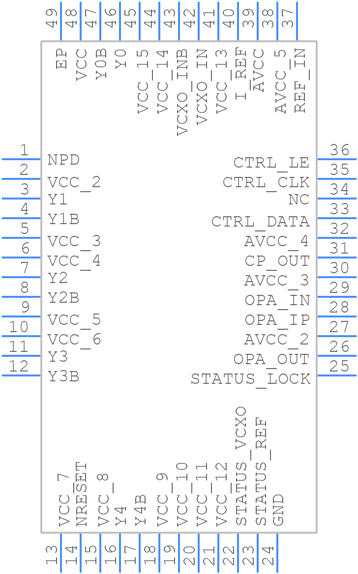 CDC7005RGZT - Texas Instruments - PCB symbol