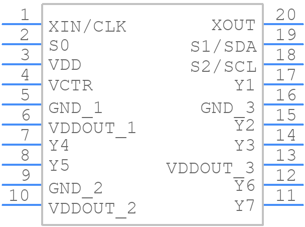 CDCE937QPWRQ1 - Texas Instruments - PCB symbol