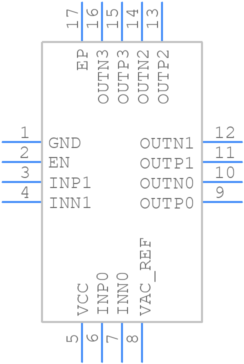 CDCLVD2102RGTR - Texas Instruments - PCB symbol