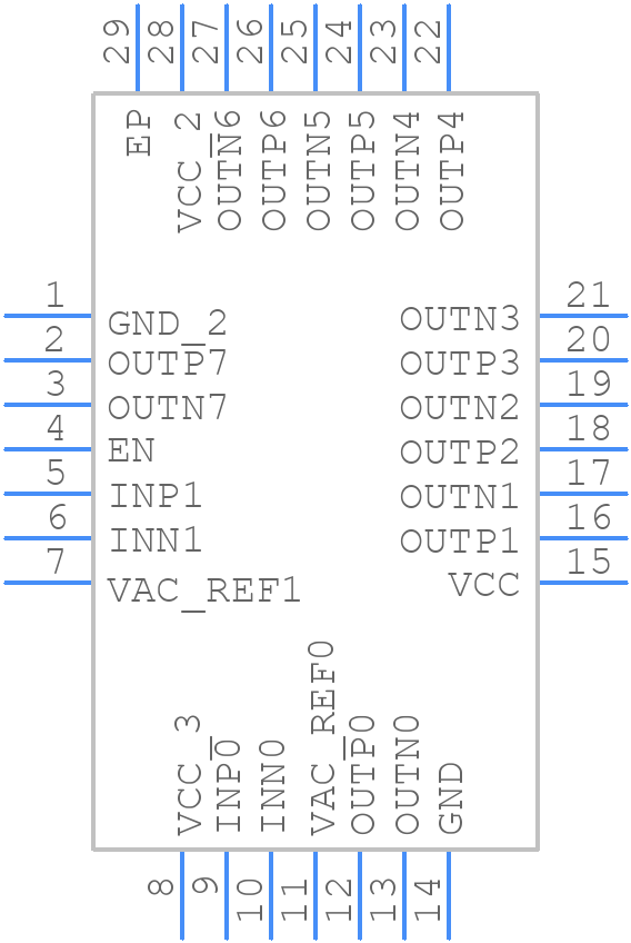 CDCLVD2104RHDR - Texas Instruments - PCB symbol