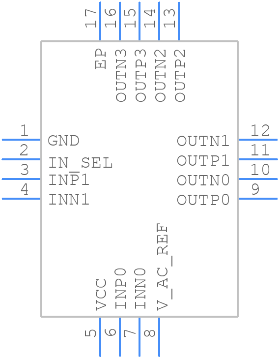 CDCLVP1204RGTR - Texas Instruments - PCB symbol