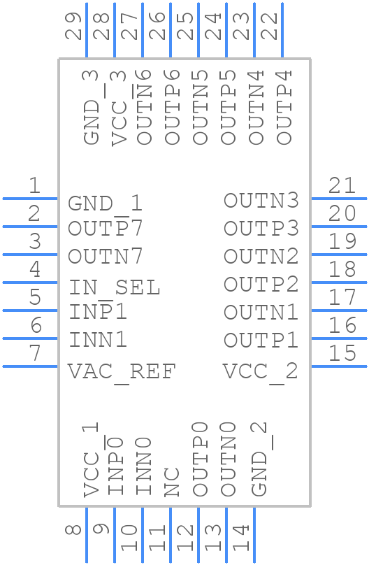 CDCLVP1208RHDR - Texas Instruments - PCB symbol
