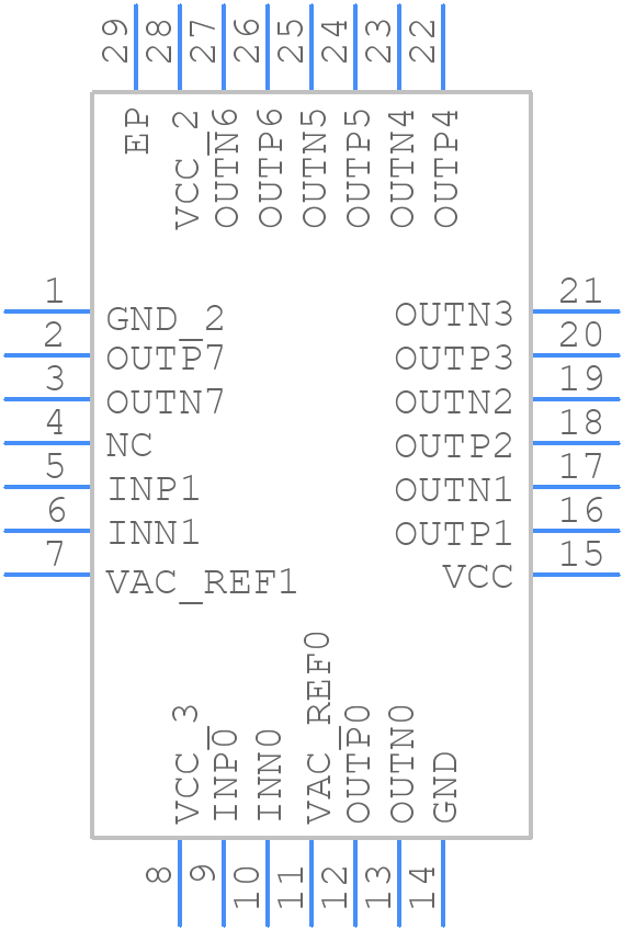 CDCLVP2104RHDR - Texas Instruments - PCB symbol