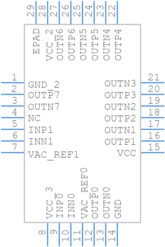 CDCLVP2104RHDT - Texas Instruments - PCB symbol