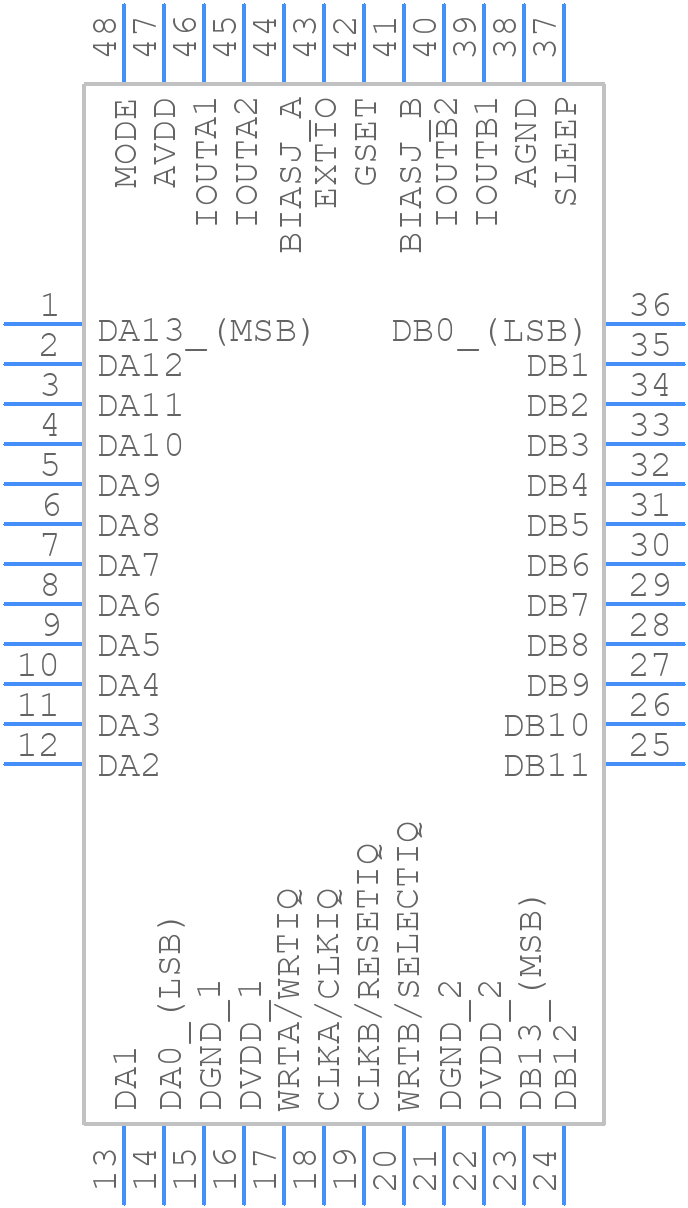 DAC5672IPFB - Texas Instruments - PCB symbol