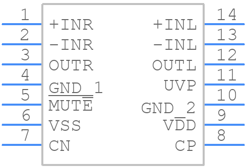 DRV632PWR - Texas Instruments - PCB symbol