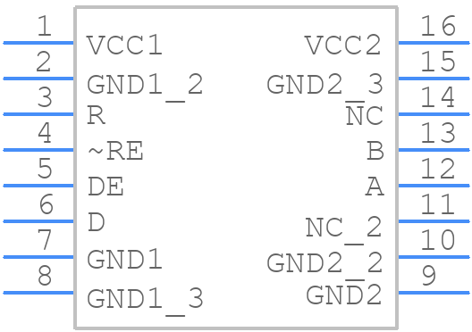 ISO15MDWR - Texas Instruments - PCB symbol
