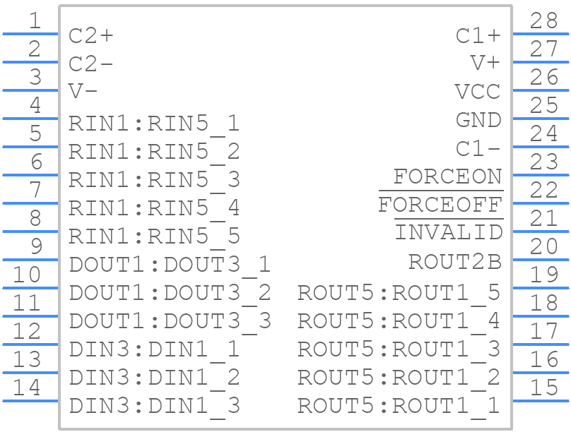 MAX3243IDBR - Texas Instruments - PCB symbol