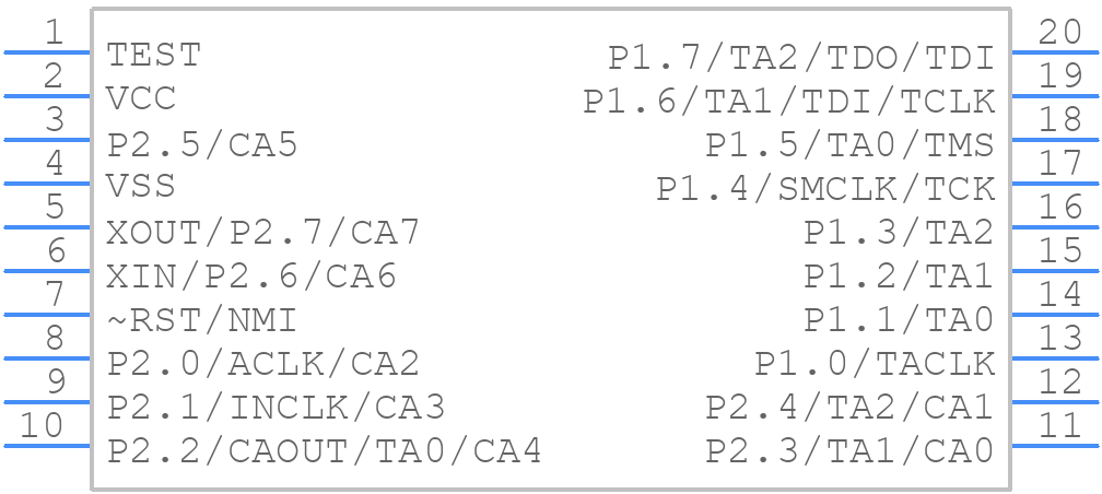 MSP430F2101IDWR - Texas Instruments - PCB symbol