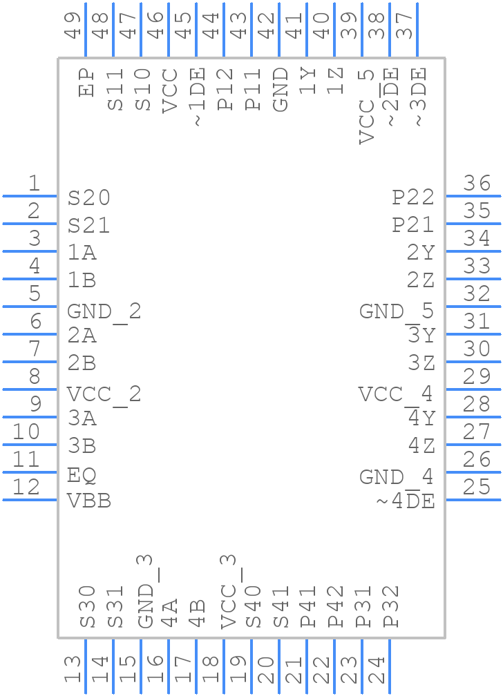 SN65LVCP204RGZR - Texas Instruments - PCB symbol