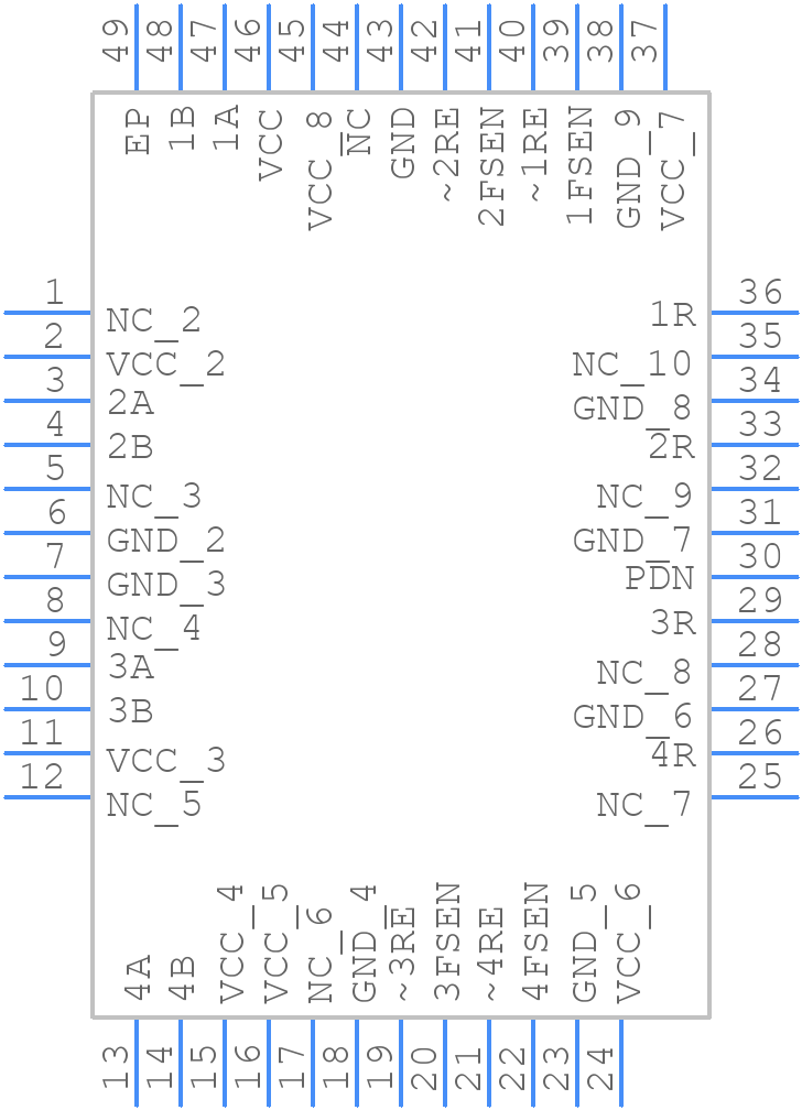 SN65MLVD048RGZR - Texas Instruments - PCB symbol