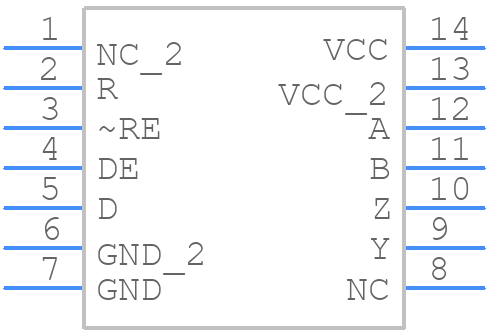 SN65MLVD205AD - Texas Instruments - PCB symbol