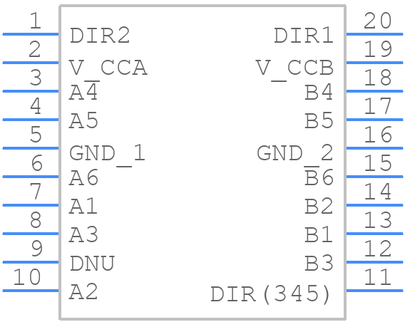 SN74AVC6T622PWRG4 - Texas Instruments - PCB symbol