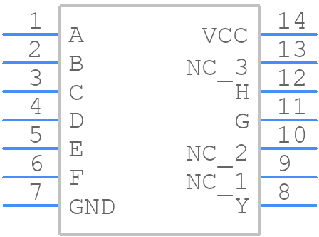 SN74LS30N - Texas Instruments - PCB symbol