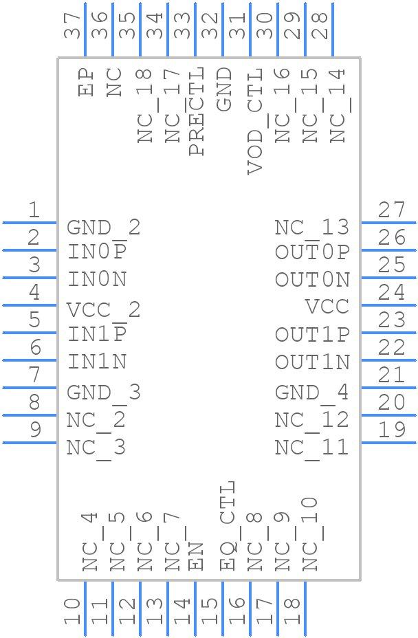 SN75DP119RHHR - Texas Instruments - PCB symbol