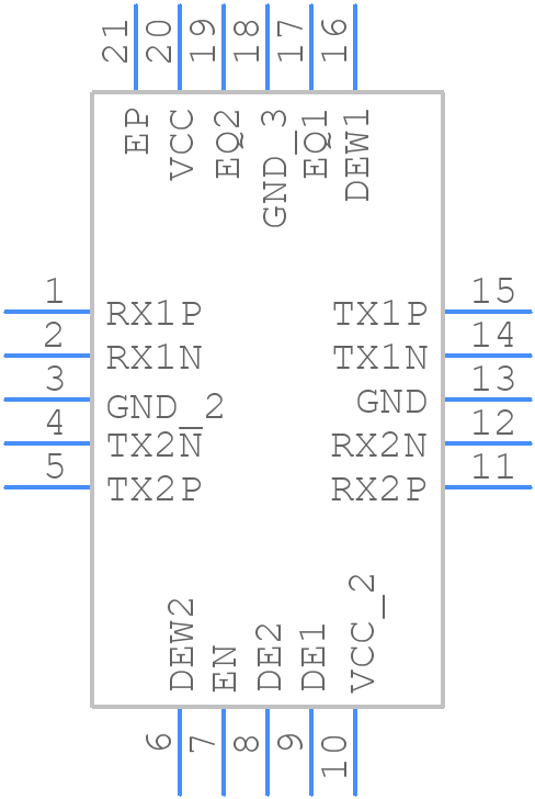 SN75LVCP601RTJR - Texas Instruments - PCB symbol