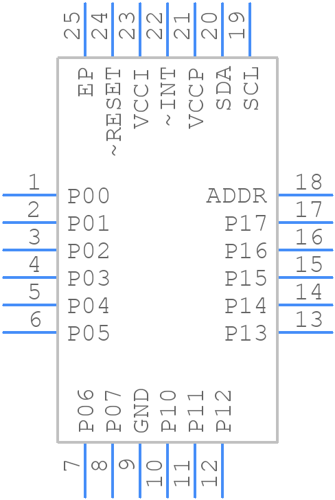 TCA6416RTWR - Texas Instruments - PCB symbol