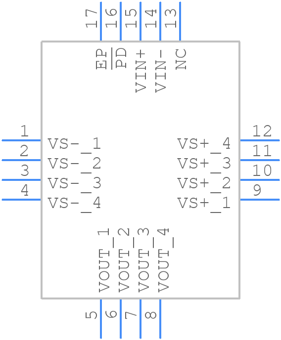 THS4302RGTR - Texas Instruments - PCB symbol