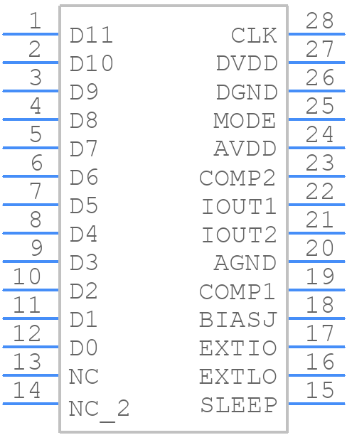 THS5661AIDW - Texas Instruments - PCB symbol