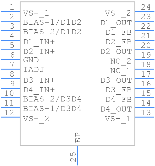 THS6214IPWP - Texas Instruments - PCB symbol