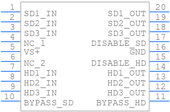 THS7365IPWR - Texas Instruments - PCB symbol