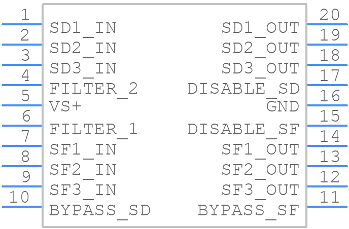 THS7368IPWR - Texas Instruments - PCB symbol
