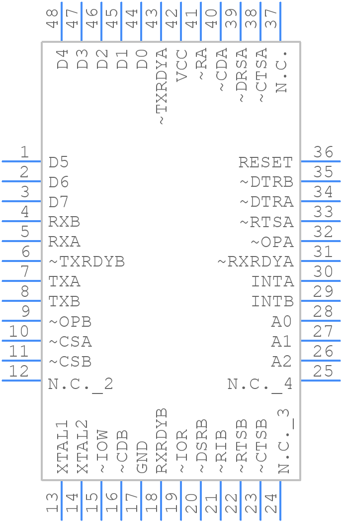 TL16C752CIPFB - Texas Instruments - PCB symbol