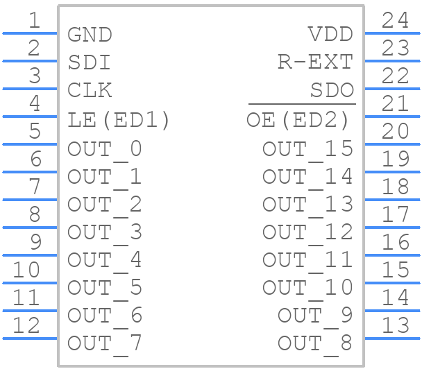 TLC5927IDWR - Texas Instruments - PCB symbol