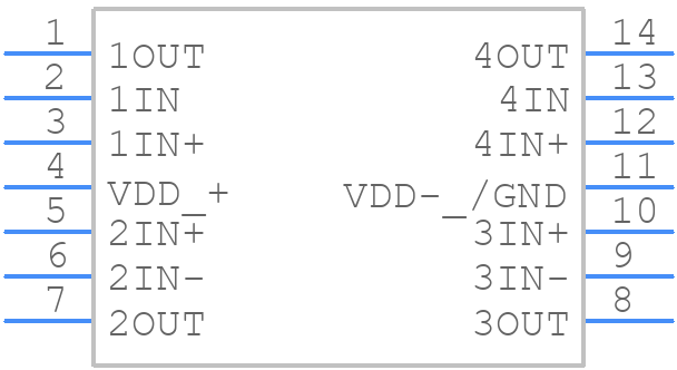 TLV2264AQPWRQ1 - Texas Instruments - PCB symbol