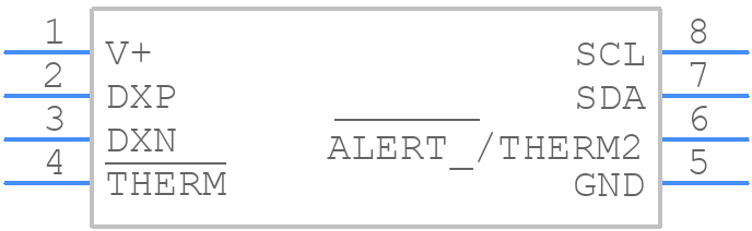 TMP431ADGKR - Texas Instruments - PCB symbol