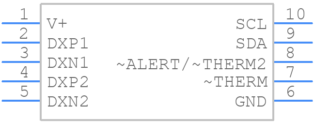 TMP432ADGSR - Texas Instruments - PCB symbol