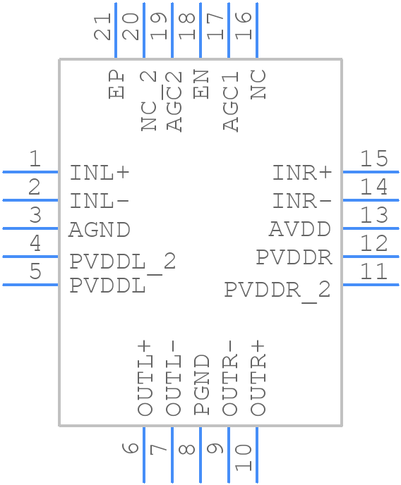 TPA2017D2RTJR - Texas Instruments - PCB symbol