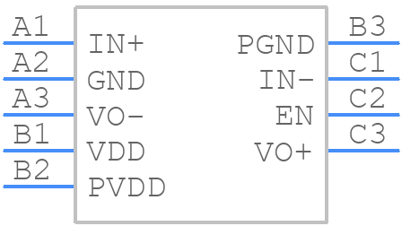 TPA2039D1YFFT - Texas Instruments - PCB symbol