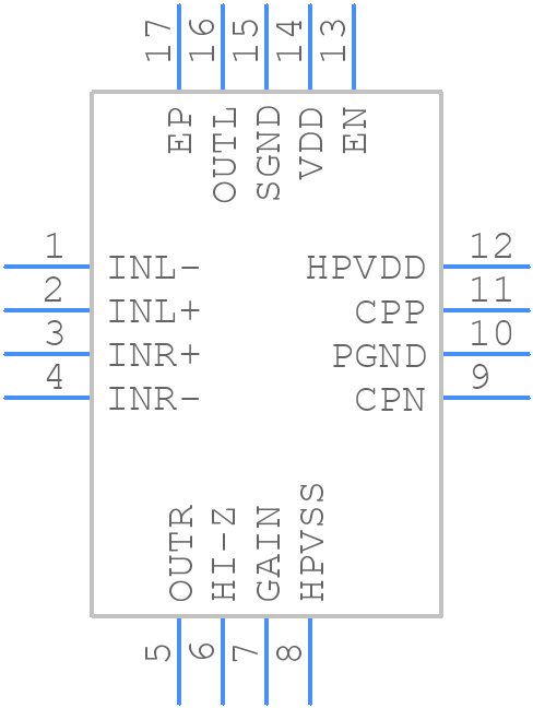 TPA6135A2RTET - Texas Instruments - PCB symbol