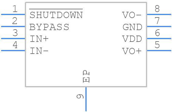TPA6203A1DGNR - Texas Instruments - PCB symbol
