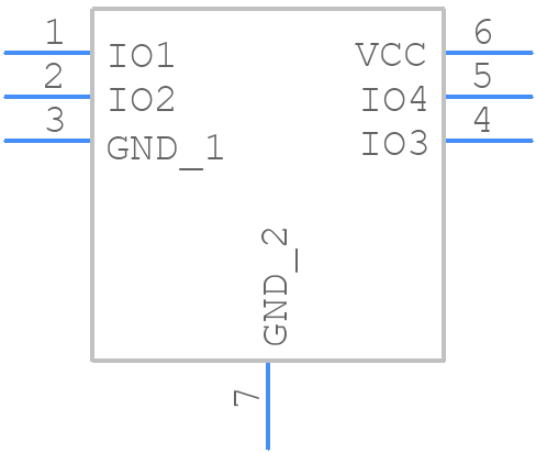 TPD4E001DRSR - Texas Instruments - PCB symbol