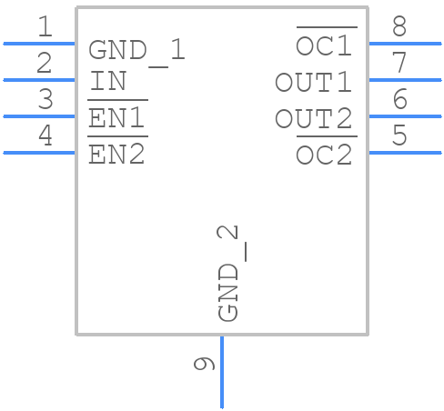 TPS2062QDGNRQ1 - Texas Instruments - PCB symbol