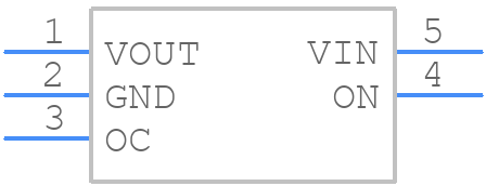 TPS22945DCKRG4 - Texas Instruments - PCB symbol