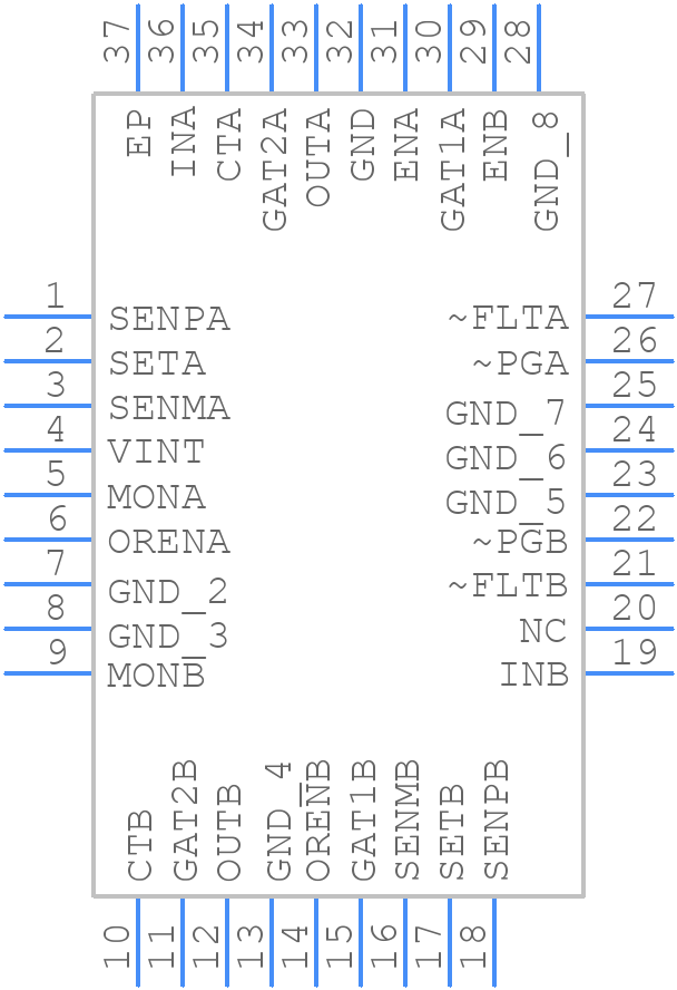 TPS2456RHHR - Texas Instruments - PCB symbol